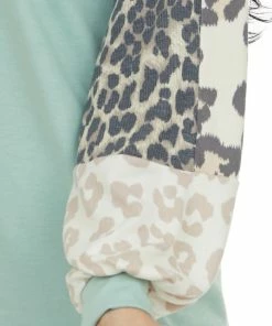 BiBi Sage And Animal Print Bubble Sleeve Knit Top 13 BiBi Sage And Animal Print Bubble Sleeve Knit Top