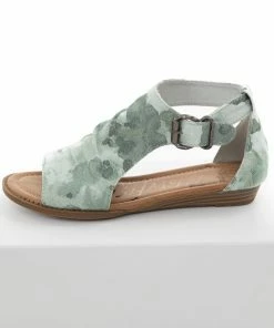 BLOWFISH Shoes Juniper Watercolor Tie Dye Fabric Buckle Closure Sandals