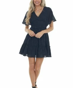 Entro Dresses Black Eyelet Lace Smocked Waist Mini Dress 23 Entro Dresses Black Eyelet Lace Smocked Waist Mini Dress