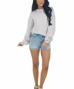 HYFVE Periwinkle Soft Pullover Long Sleeve Sweater