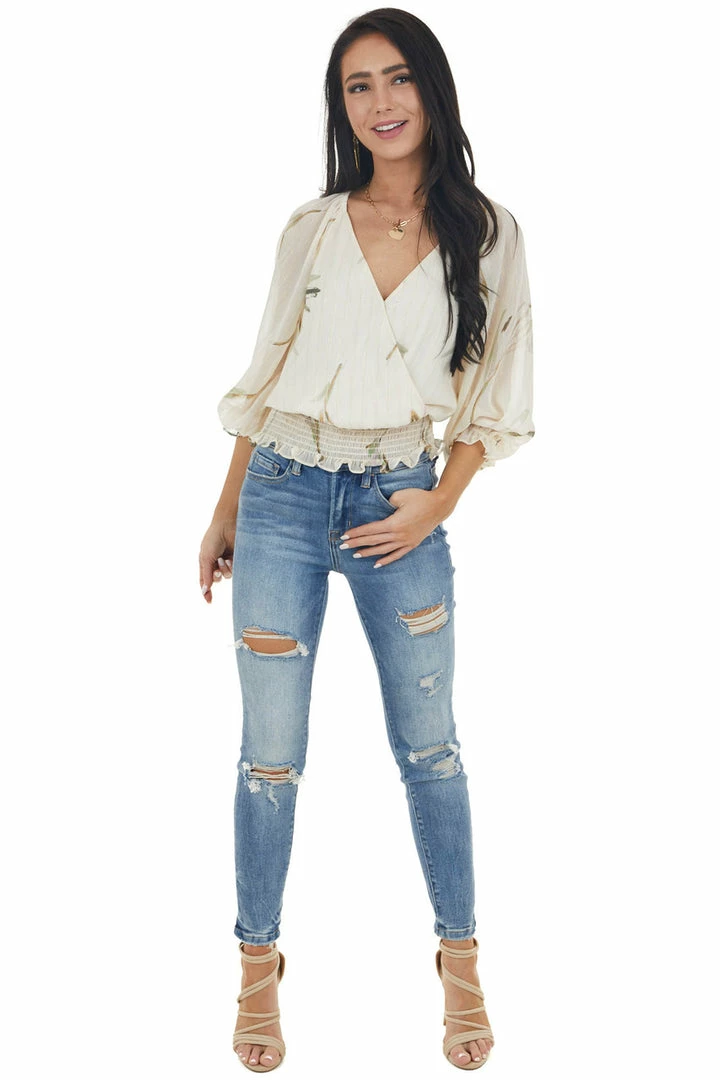 Lush Clothing Vanilla Woven Surplice Top With Abstract Leaf Details 12 Lush Clothing Vanilla Woven Surplice Top With Abstract Leaf Details