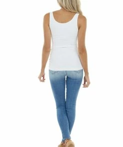 Nikibiki Tops White Seamless Long Tank Top