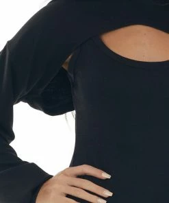 HYFVE Black Ribbed Tank Top And Cropped Hoodie Set Tops 15 HYFVE Black Ribbed Tank Top And Cropped Hoodie Set Tops