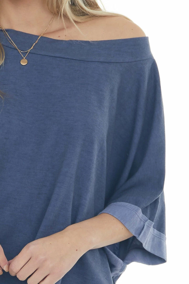 Fantastic Fawn Navy Oversized Raw Seam Short Sleeve Top 17 Fantastic Fawn Navy Oversized Raw Seam Short Sleeve Top