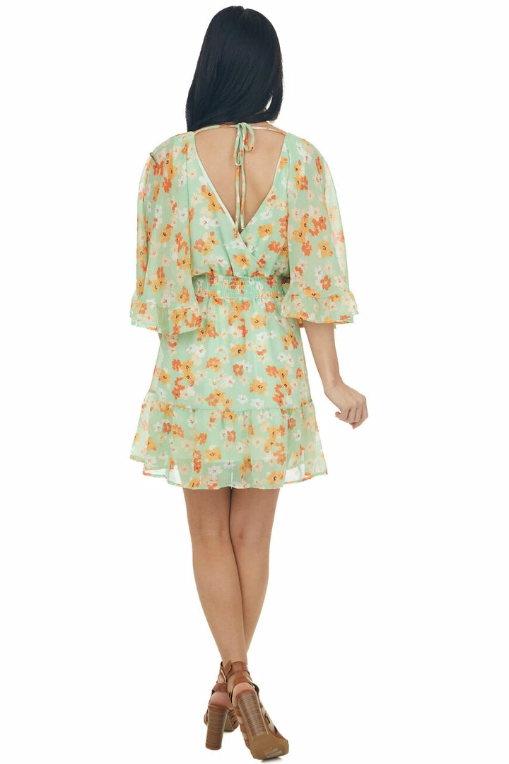 Peach Love Dresses Pistachio And Floral Print Mini Dress 9 Peach Love Dresses Pistachio And Floral Print Mini Dress