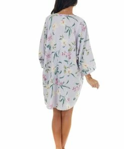 HEIMISH Lavender Floral Print Kimono With High Low Hem 16 HEIMISH Lavender Floral Print Kimono With High Low Hem