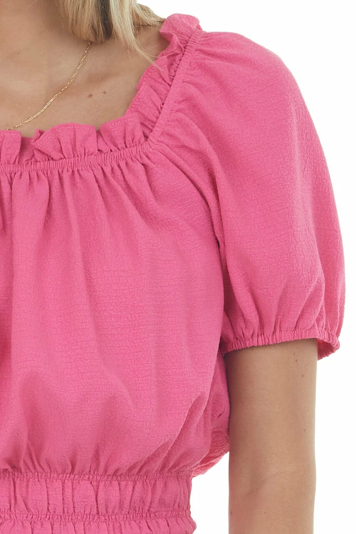 143 Story Raspberry Ruched Waist Textured Bodysuit Tops 14 143 Story Raspberry Ruched Waist Textured Bodysuit Tops