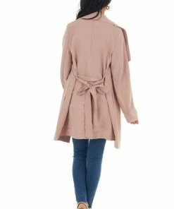Style Melody Tea Rose Soft Lightweight Woven Trench Coat 30 Style Melody Tea Rose Soft Lightweight Woven Trench Coat