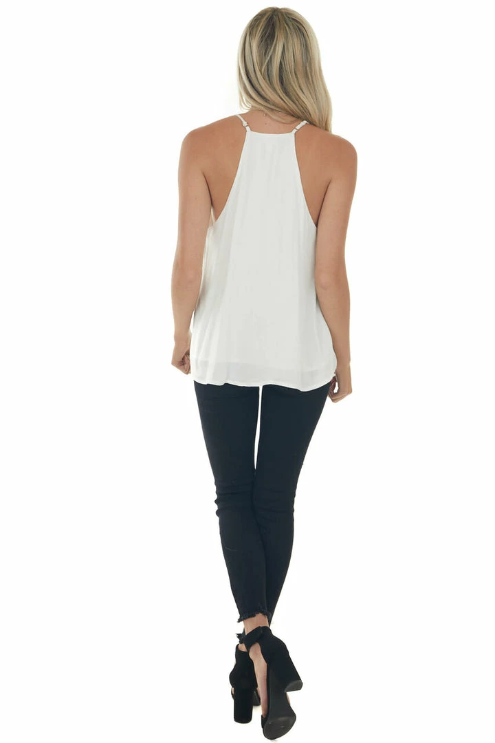 Umgee Tops Off White Lace V Neck Adjustable Strap Cami 15 Umgee Tops Off White Lace V Neck Adjustable Strap Cami