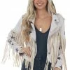 Fantastic Fawn Pastel Mauve And Black Star Faux Suede Jacket