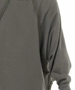 BucketList Charcoal Bat Wing Knit Top With Raw Reverse Stitch Details 32 BucketList Charcoal Bat Wing Knit Top With Raw Reverse Stitch Details