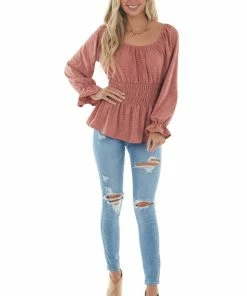 Hailey & Co Ginger Square Neck Eyelet Lace Long Sleeve Top Tops 26 Hailey & Co Ginger Square Neck Eyelet Lace Long Sleeve Top Tops