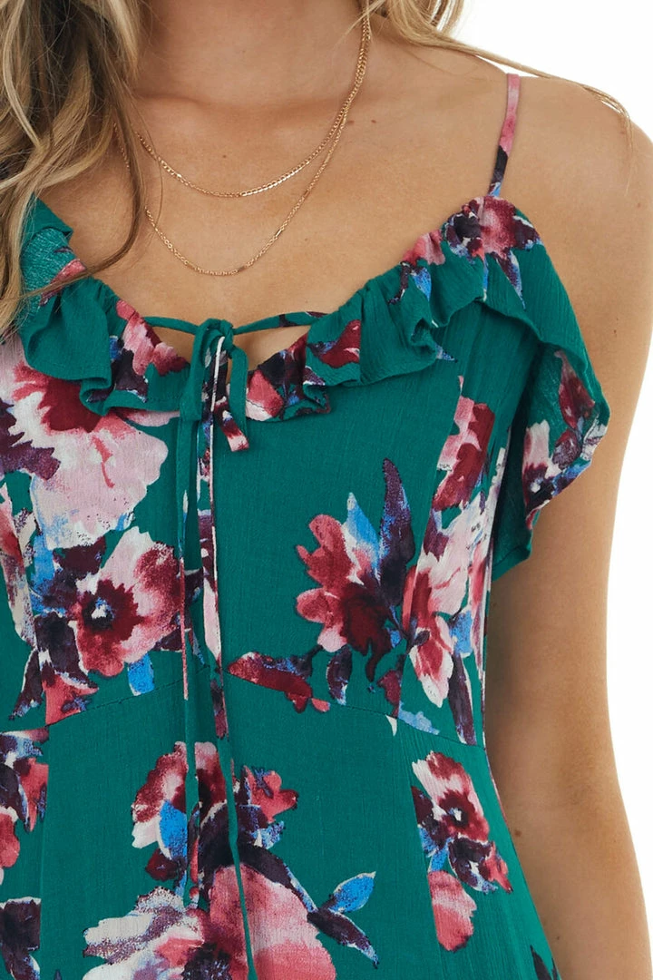 ROKOKO Jungle Green Floral Sleeveless Maxi Dress Dresses 15 ROKOKO Jungle Green Floral Sleeveless Maxi Dress Dresses