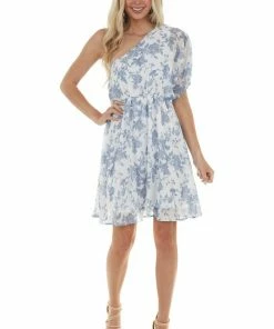 Gilli Pearl Floral Print One Shoulder Short Dress Dresses 27 Gilli Pearl Floral Print One Shoulder Short Dress Dresses