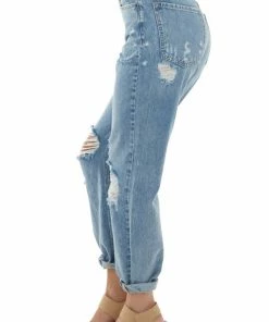 Sneak Peek Medium High Rise Destroyed Relaxed 90s Jeans