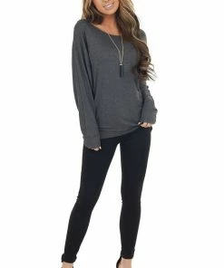 Cherish Stormy Dolman Sleeve Stretchy Knit Top With Banded Cuffs Tops 28 Cherish Stormy Dolman Sleeve Stretchy Knit Top With Banded Cuffs Tops