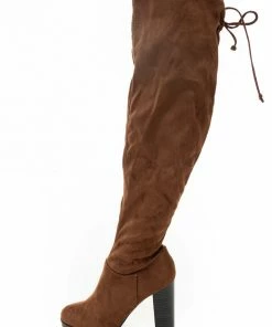 Legend Footwear Spice Faux Suede Knee Length High Heel Boots 21 Legend Footwear Spice Faux Suede Knee Length High Heel Boots