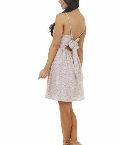 Dress Forum Dusty Blush Sleeveless Ditsy Floral Dress With Tie Details 33 Dress Forum Dusty Blush Sleeveless Ditsy Floral Dress With Tie Details