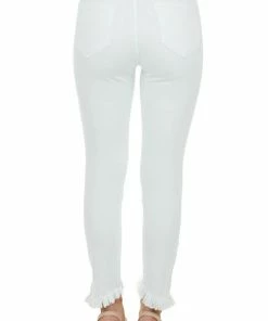 Cello Jeans Pearl High Rise Fraying Skinny Cropped Jeans