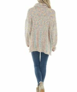 143 Story Vanilla Multicolor Confetti Knit Sweater