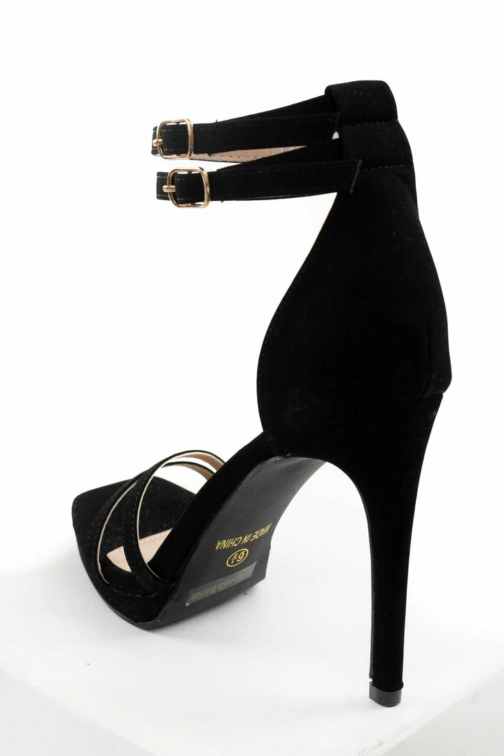 CJ Shoes Black Square Toe Platform Stiletto High Heels 10 CJ Shoes Black Square Toe Platform Stiletto High Heels