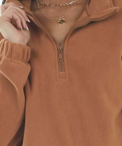 Shewin Copper Half Zipper Pullover Fleece Sweatshirt Tops 29 Shewin Copper Half Zipper Pullover Fleece Sweatshirt Tops