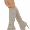 East Lion Corp. Faded Tea Rose Heel Boots With Braided Detail Shoes