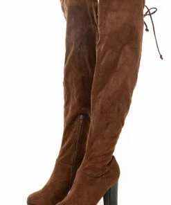 Legend Footwear Spice Faux Suede Knee Length High Heel Boots 22 Legend Footwear Spice Faux Suede Knee Length High Heel Boots