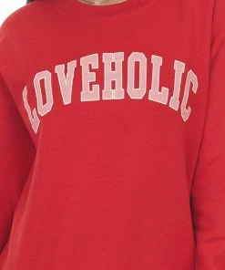 Blume+Co Ruby And Blush 'Loveholic' Graphic Sweatshirt