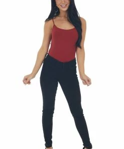 Nikibiki Tops Cranberry Seamless Long Cami Slip Tank 33 Nikibiki Tops Cranberry Seamless Long Cami Slip Tank