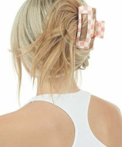 Denim & Daisy Accessories Punch Checkered Large Squared Hair Claw