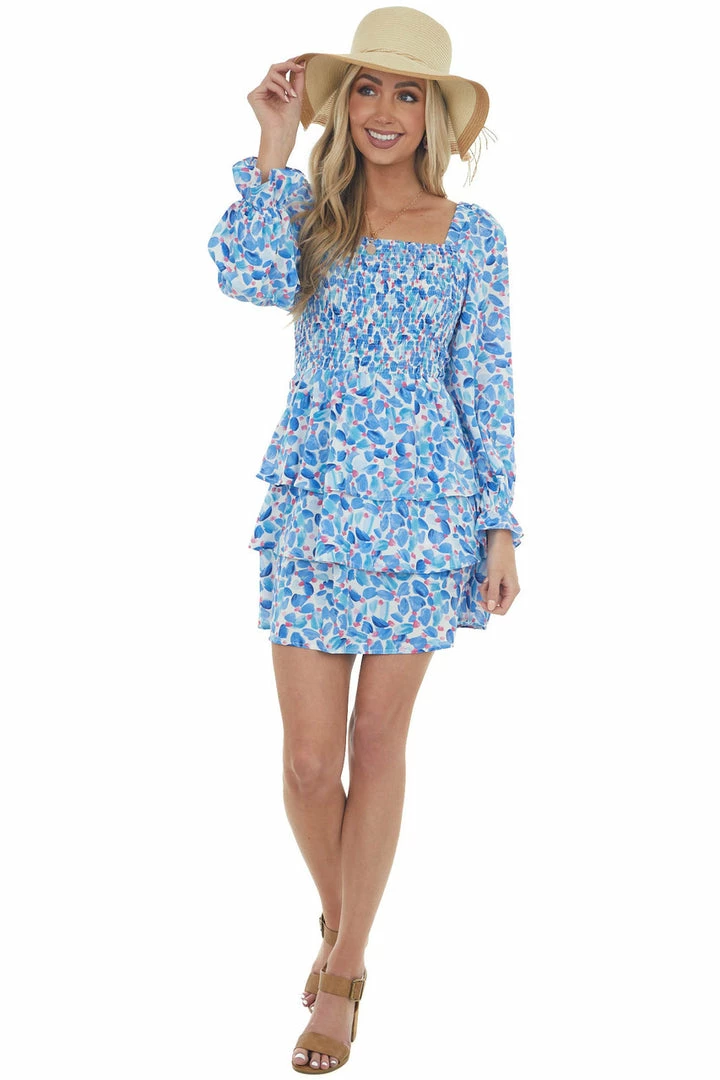 Jodifl Dresses Sapphire Printed Smocked Tiered Ruffle Dress 15 Jodifl Dresses Sapphire Printed Smocked Tiered Ruffle Dress