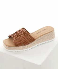 FORTUNE DYNAMIC Shoes Spice Square Toe Espadrille Wedge Sandal