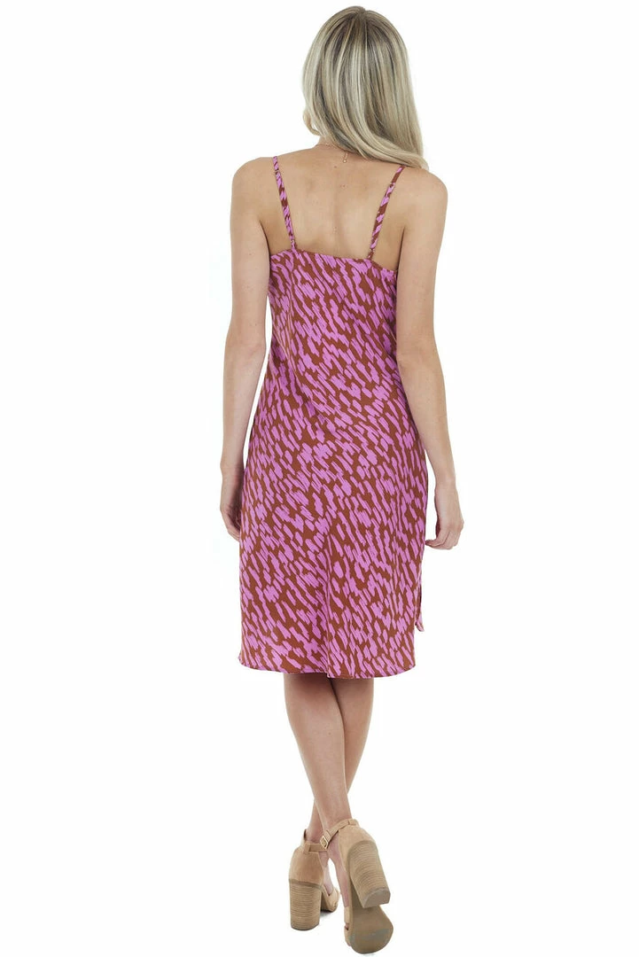 Gilli Mocha And Lilac Abstract Print Sleeveless Short Dress Dresses 18 Gilli Mocha And Lilac Abstract Print Sleeveless Short Dress Dresses