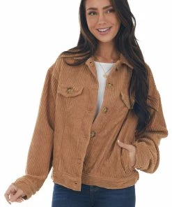 HYFVE Brown Sugar Button Up Corduroy Jacket 26 HYFVE Brown Sugar Button Up Corduroy Jacket