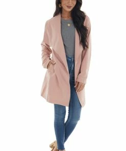 Style Melody Tea Rose Soft Lightweight Woven Trench Coat 33 Style Melody Tea Rose Soft Lightweight Woven Trench Coat