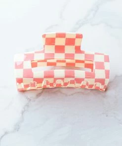 Denim & Daisy Accessories Punch Checkered Large Squared Hair Claw