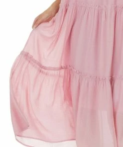 &merci Dresses Cherry Blossom Sleeveless Midi Dress With Tiered Details