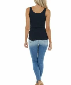 Nikibiki Tops Black Seamless Long Tank Top