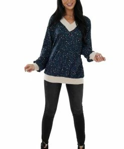Lovely Melody Tops Deep Teal Leopard Print V Neck Tunic Top 33 Lovely Melody Tops Deep Teal Leopard Print V Neck Tunic Top