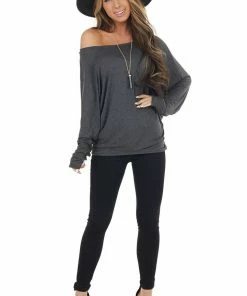 Cherish Stormy Dolman Sleeve Stretchy Knit Top With Banded Cuffs Tops 32 Cherish Stormy Dolman Sleeve Stretchy Knit Top With Banded Cuffs Tops