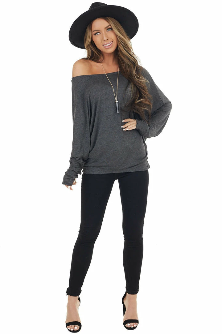 Cherish Stormy Dolman Sleeve Stretchy Knit Top With Banded Cuffs Tops 17 Cherish Stormy Dolman Sleeve Stretchy Knit Top With Banded Cuffs Tops