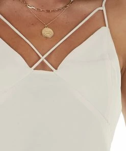 LE LIS Desert Sand Strappy Woven Camisole