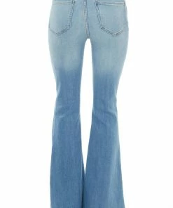 Cello Jeans Bottoms Light Wash High Rise Distressed Flare Jeans