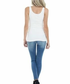 Nikibiki Tops Ivory Seamless Long Tank Top