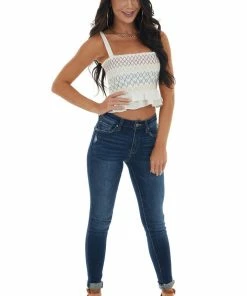 Paper Crane Off White Embroidered Sleeveless Cropped Top Tops 28 Paper Crane Off White Embroidered Sleeveless Cropped Top Tops