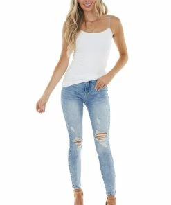 Nikibiki Tops White Seamless Cami Slip 24 Nikibiki Tops White Seamless Cami Slip