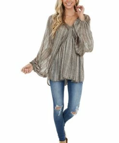 BucketList Forest Green Floral Print Long Puff Sleeve Babydoll Top 30 BucketList Forest Green Floral Print Long Puff Sleeve Babydoll Top