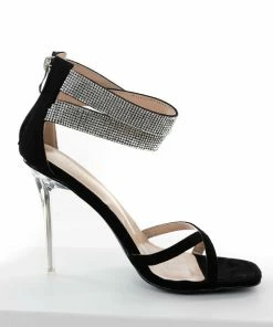 Kay Kay Fashion Black Suede And Rhinestone Strappy High Heels Shoes 13 Kay Kay Fashion Black Suede And Rhinestone Strappy High Heels Shoes