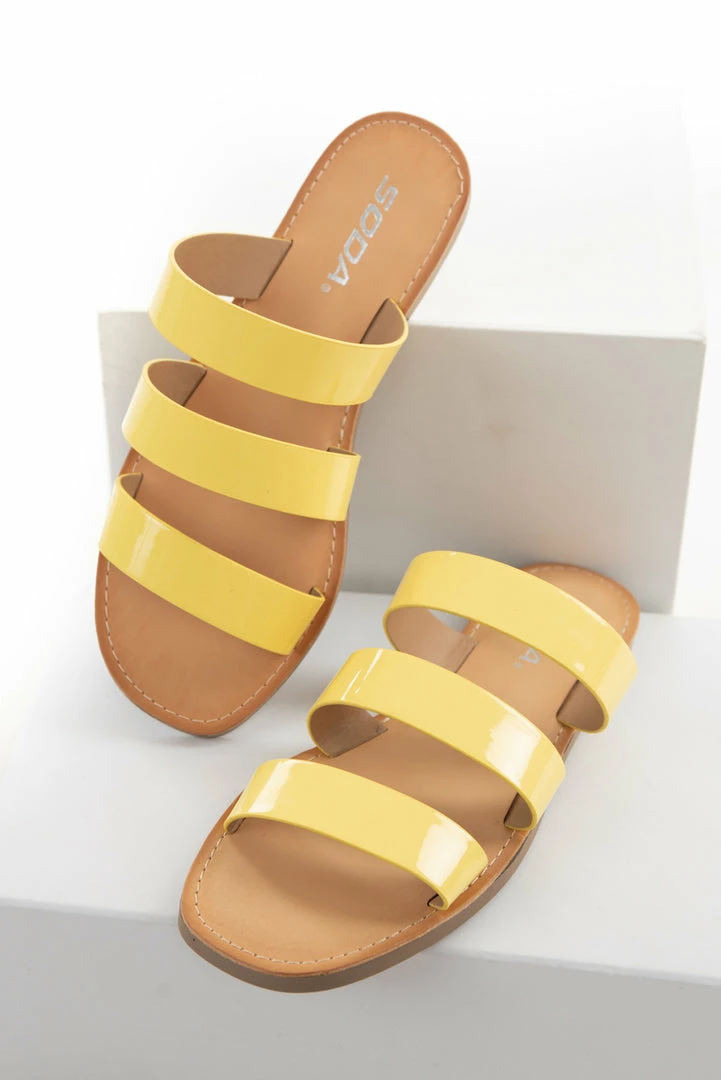 FORTUNE DYNAMIC Sunshine Triple Strap Square Toe Sandals 11 FORTUNE DYNAMIC Sunshine Triple Strap Square Toe Sandals